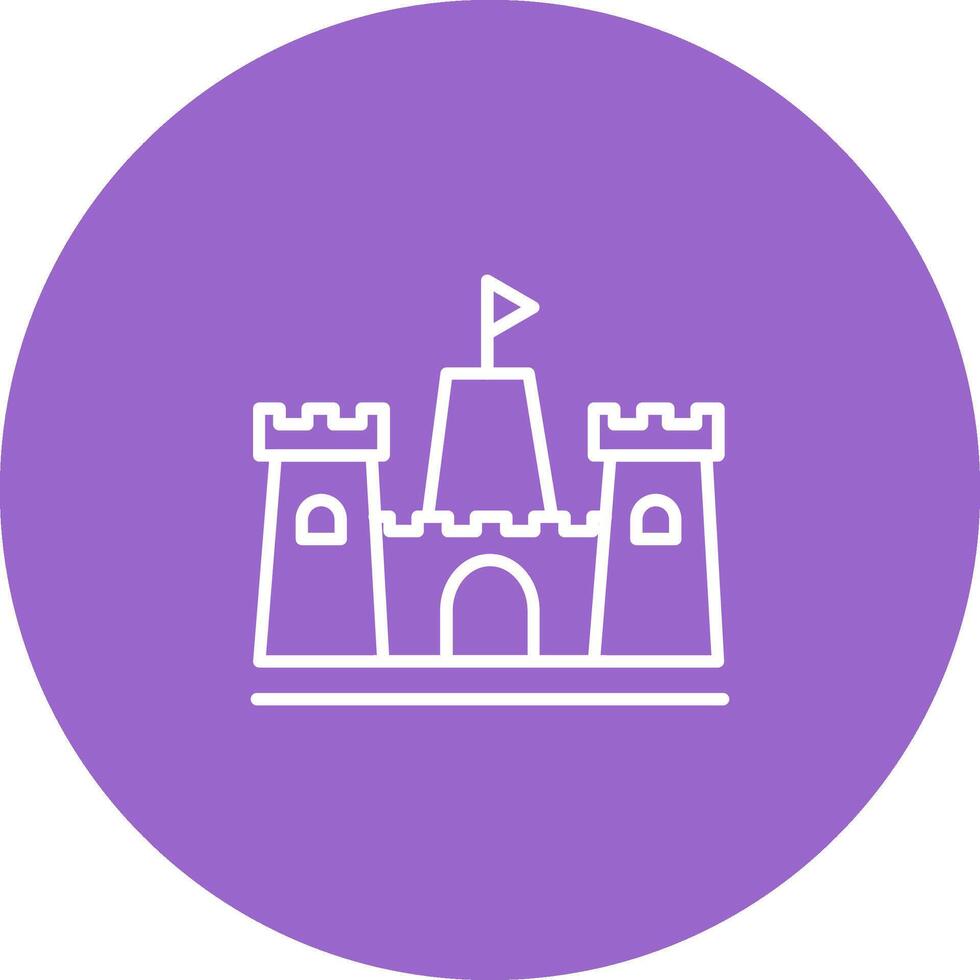 icono de vector de castillo de arena