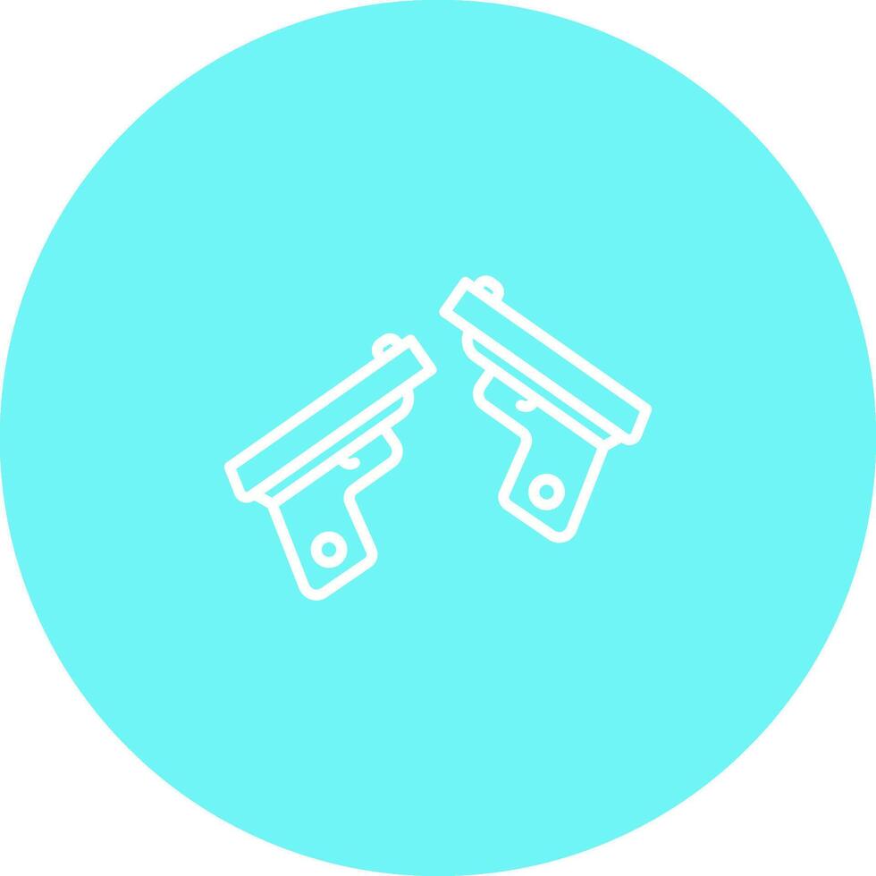 Two Guns Vector Icon