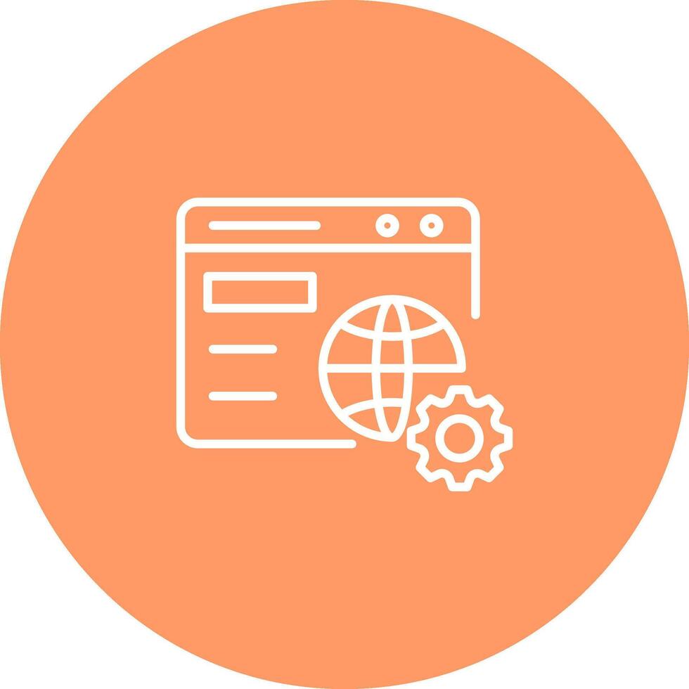Browser Setting Vector Icon