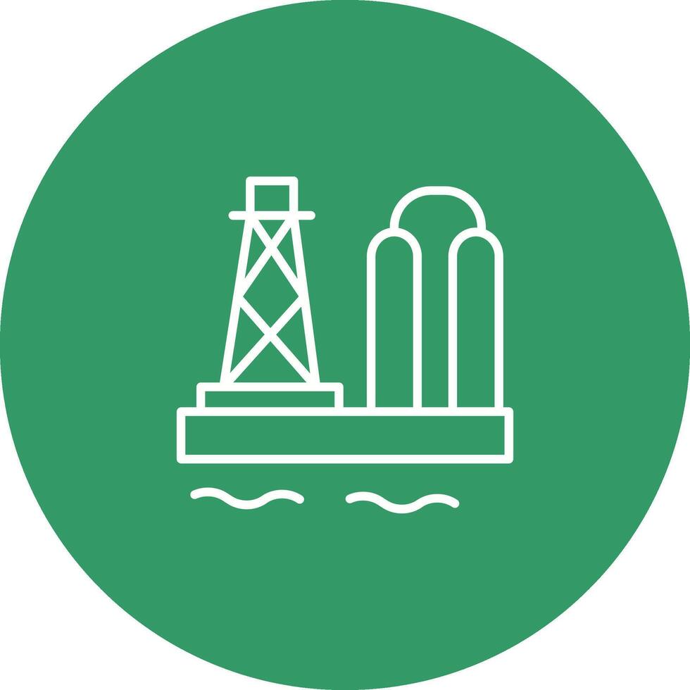 Oil Platform Vector Icon