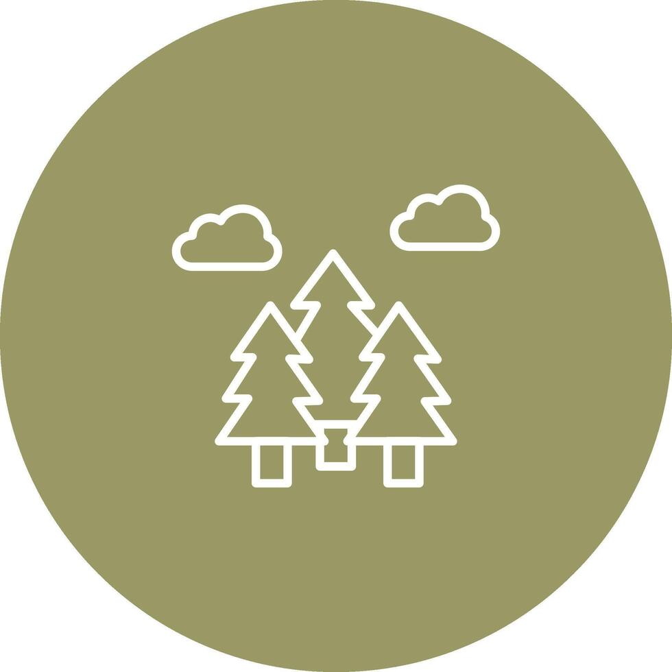 icono de vector de bosque