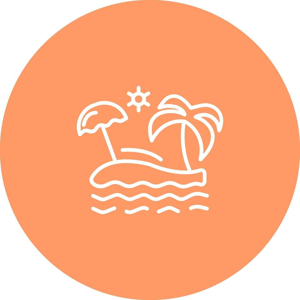 icono de vector de playa