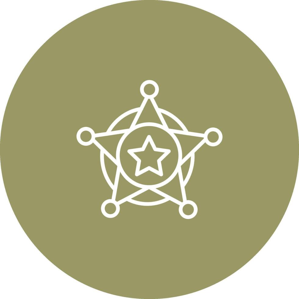 Sheriff Badge Vector Icon