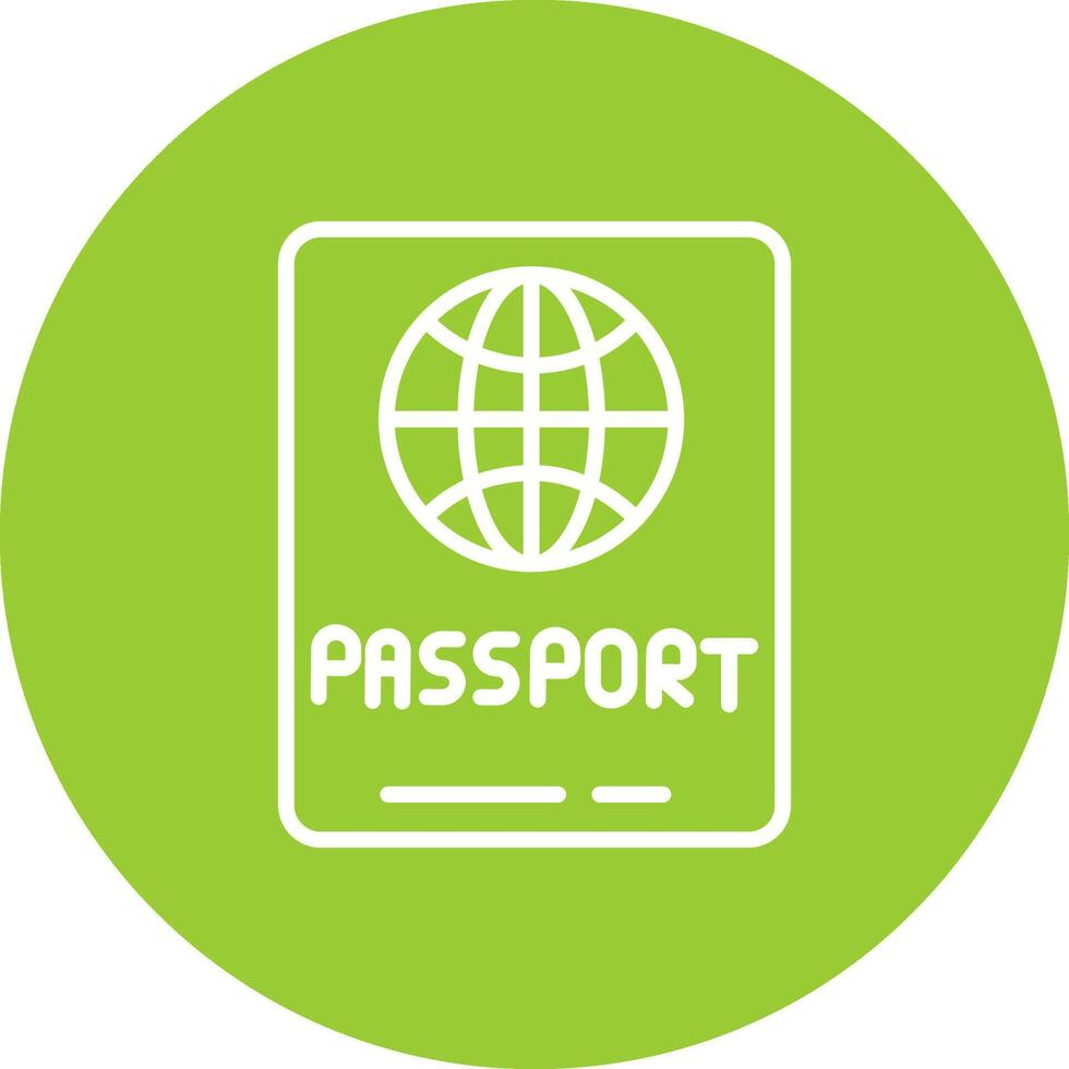 icono de vector de pasaporte