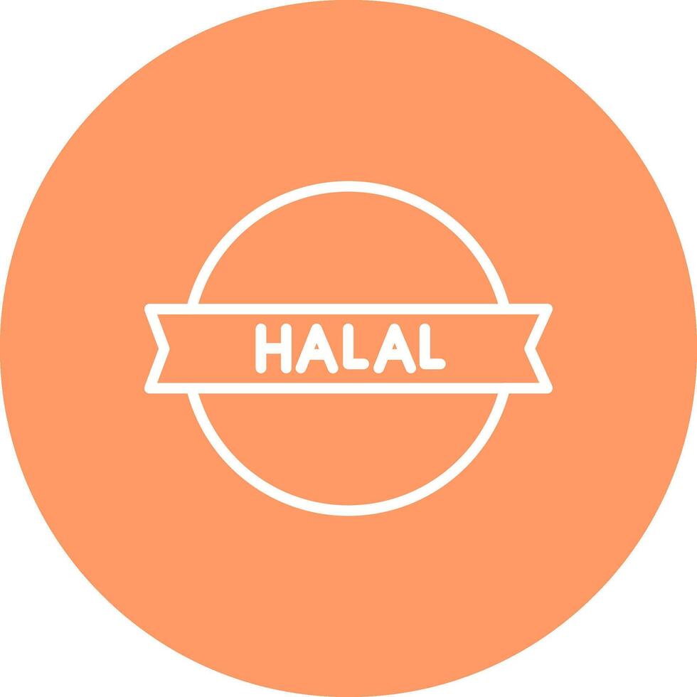 Halal Sticker Vector Icon