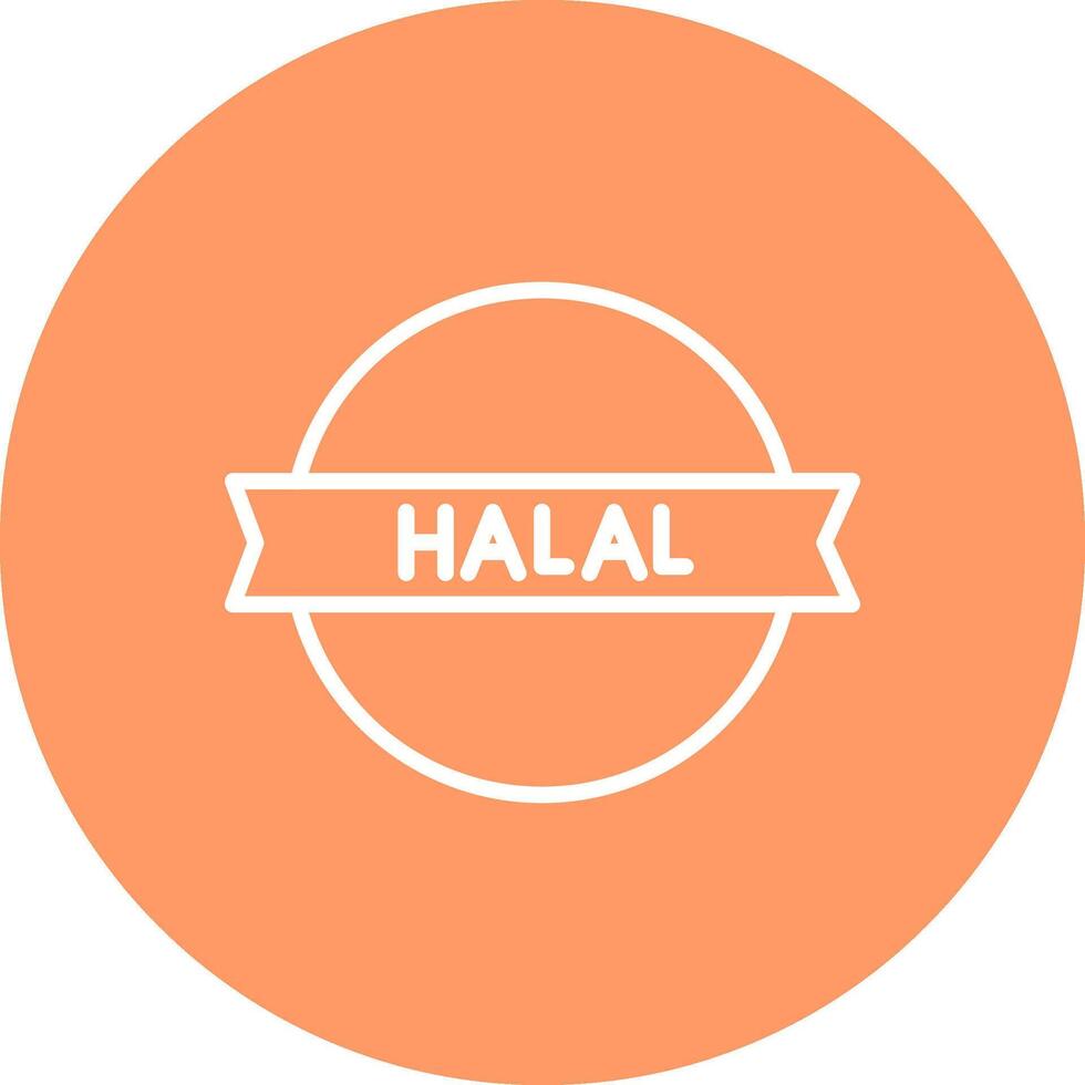 icono de vector de etiqueta halal