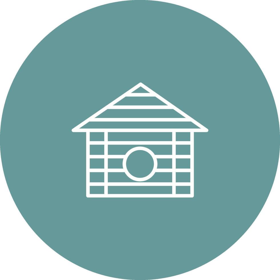 Wood Cabin Vector Icon