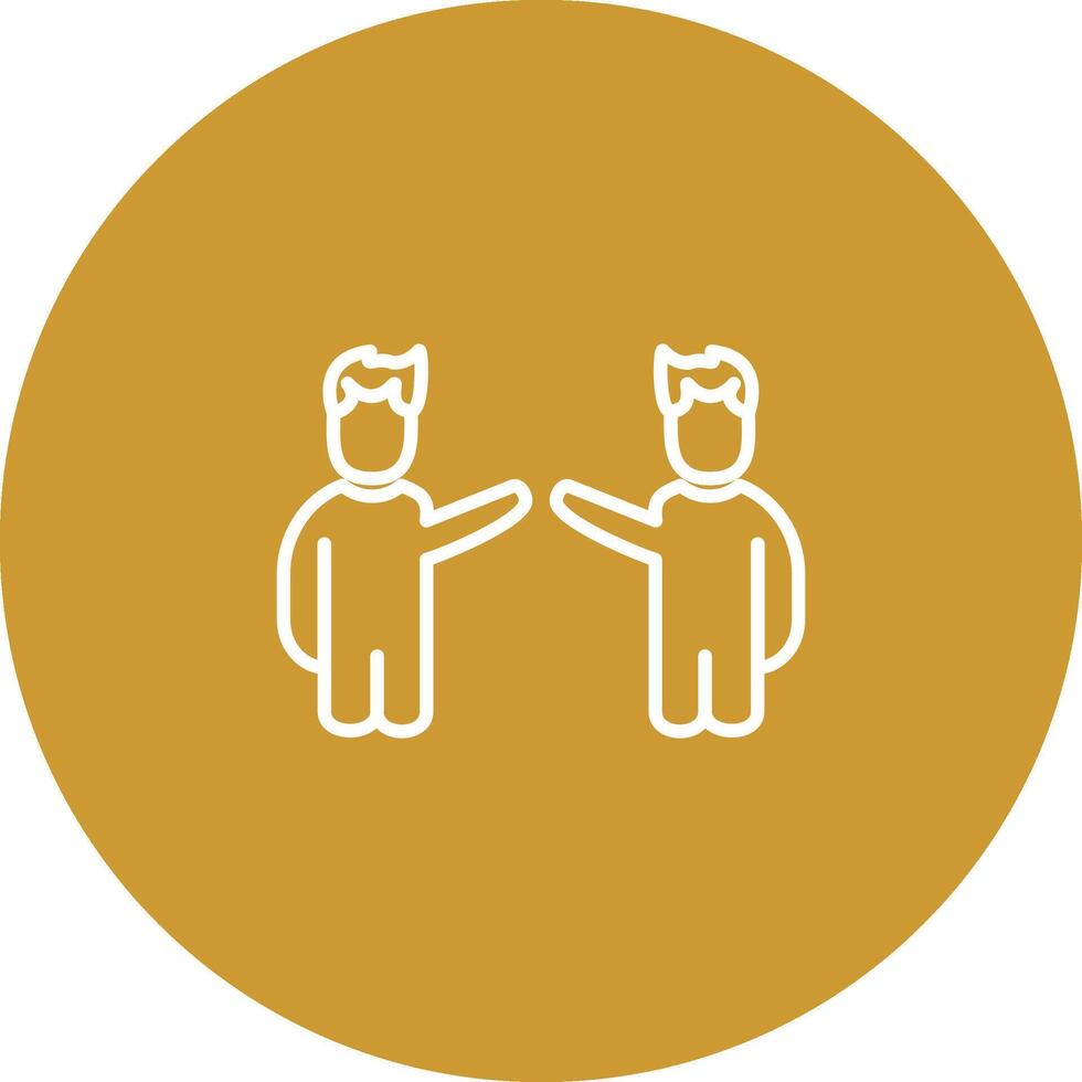 Waving to People I Vector Icon