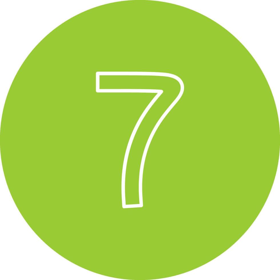 Number Seven Vector Icon