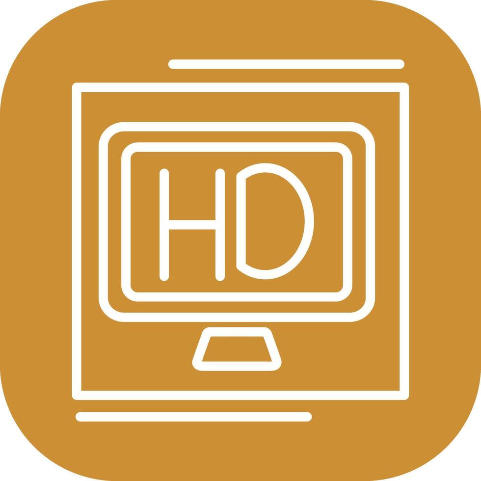 hd calidad vector icono