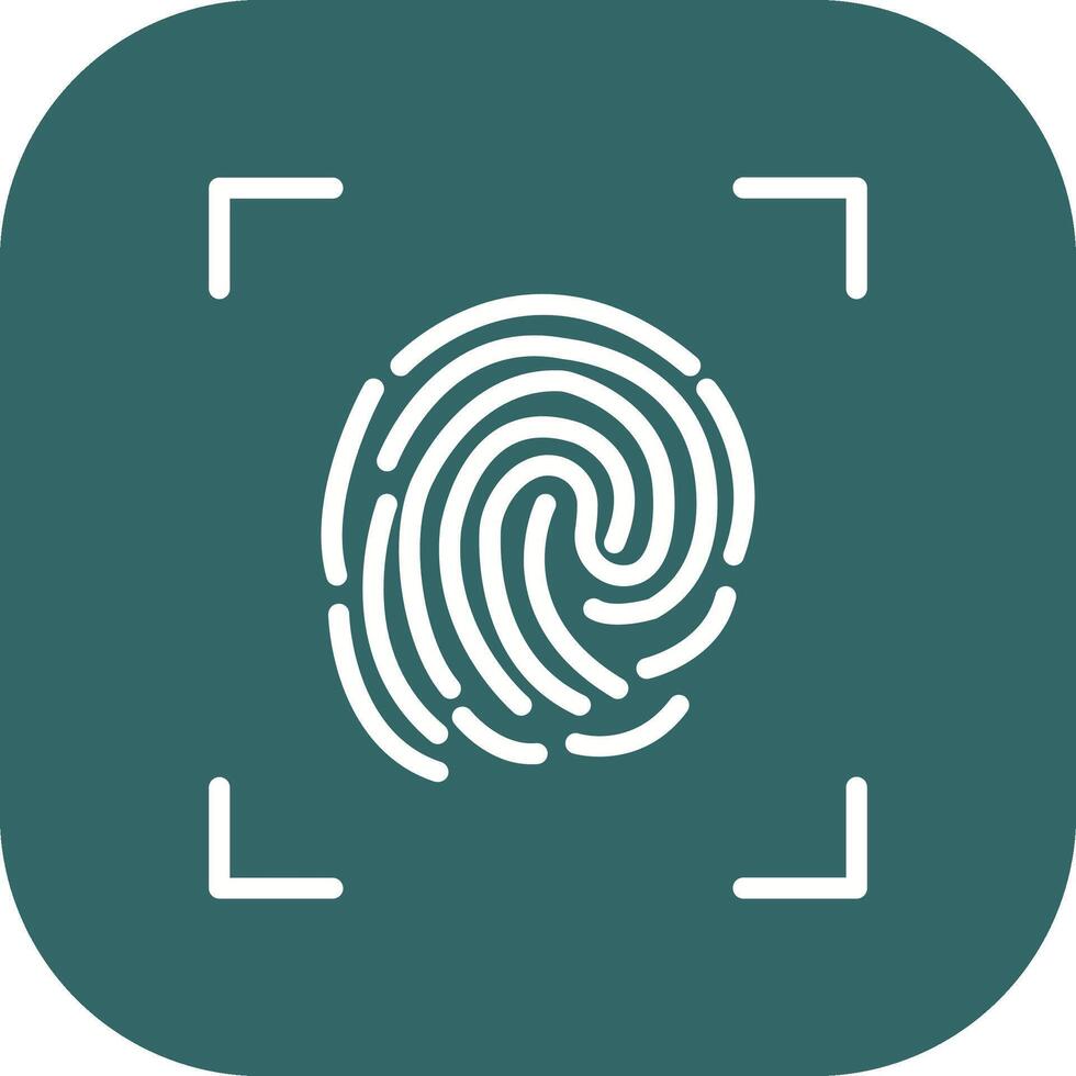 Fingerprint Lock Vector Icon