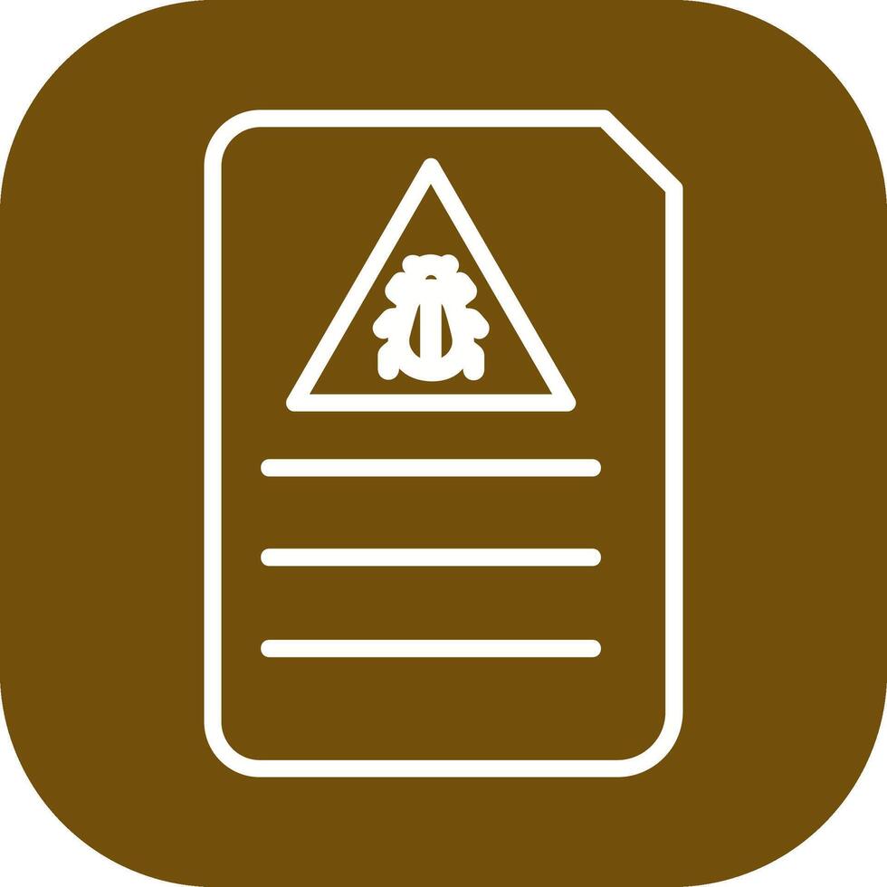 Bug Document Vector Icon