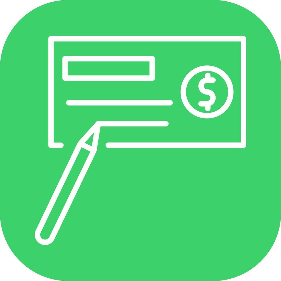 Write Cheque Vector Icon