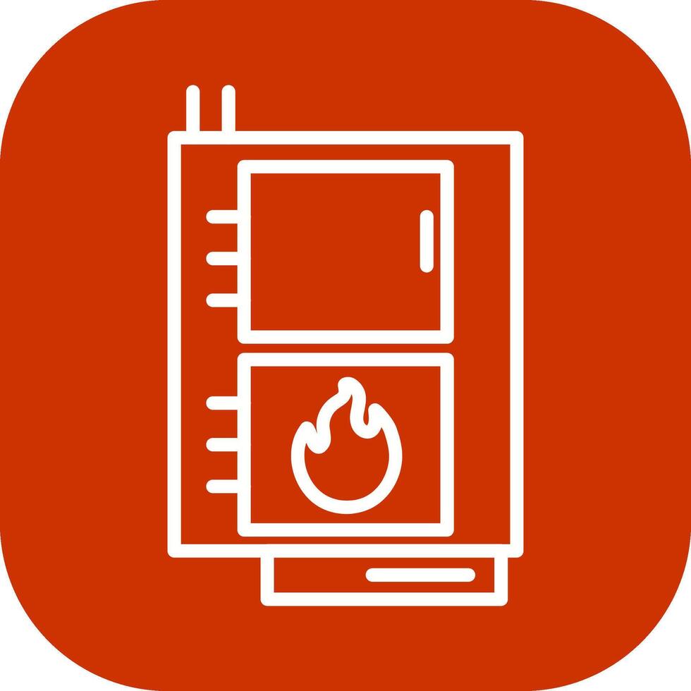 icono de vector de caldera de combustible sólido