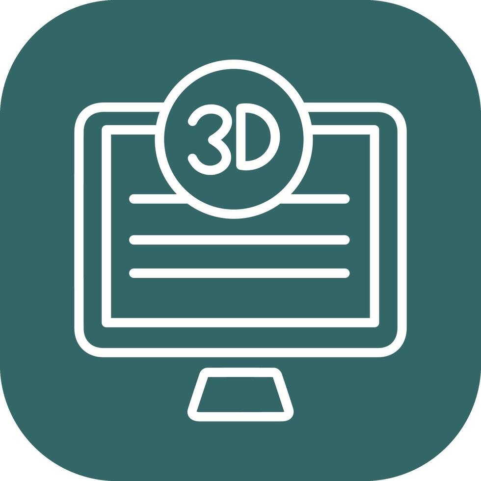 3D Quality Screen Vector Icon