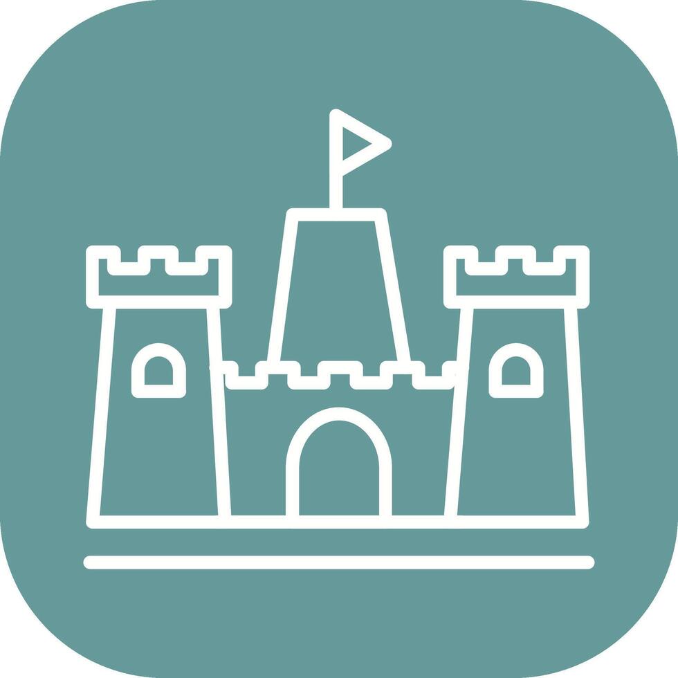 icono de vector de castillo de arena