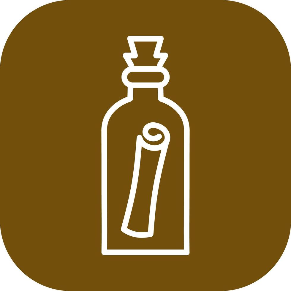 Scroll in Bottle Vector Icon