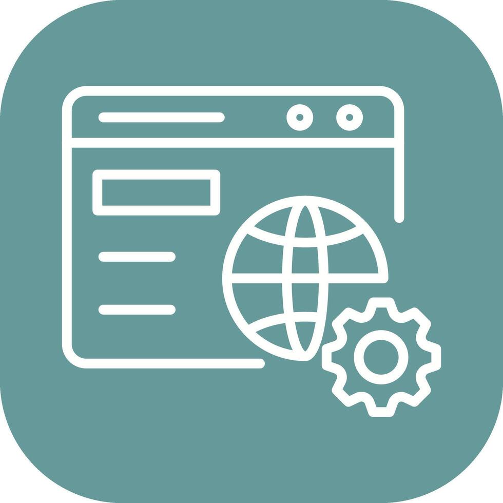 icono de vector de configuración del navegador