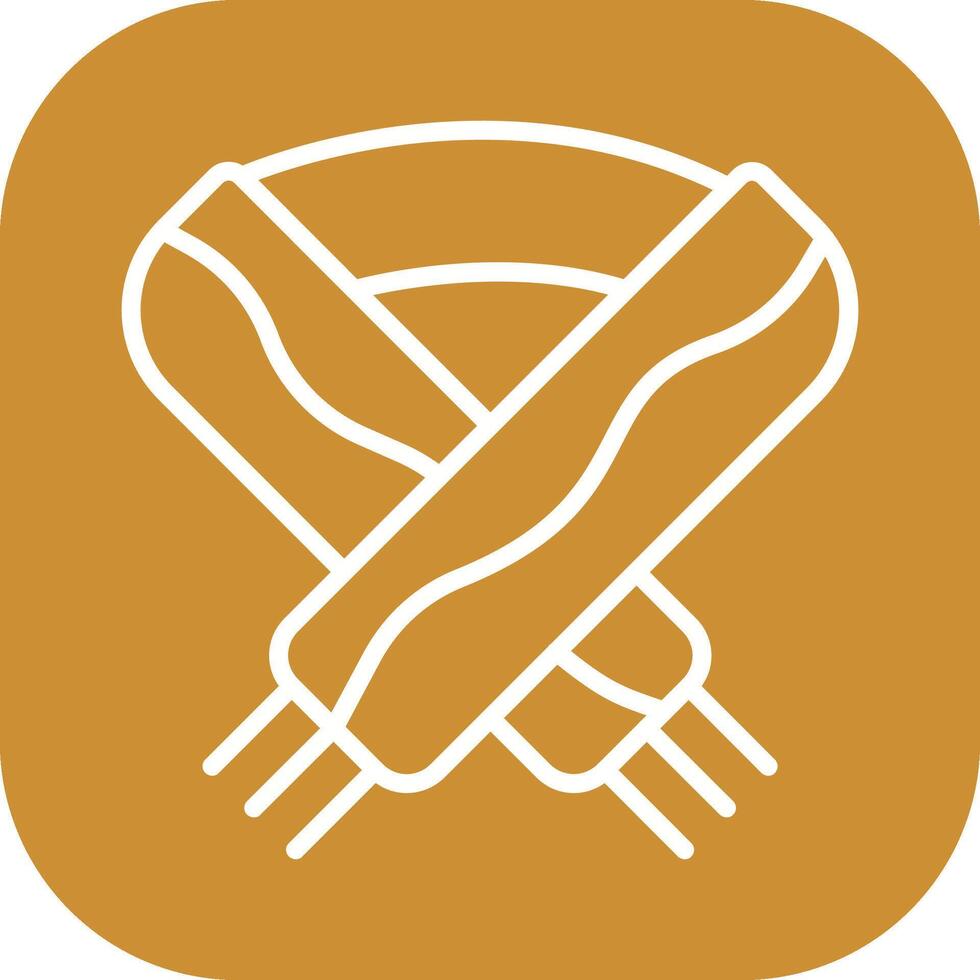 Winter Scarf Vector Icon