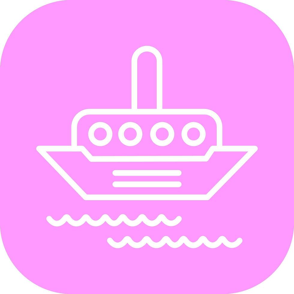 icono de vector de barco de vapor