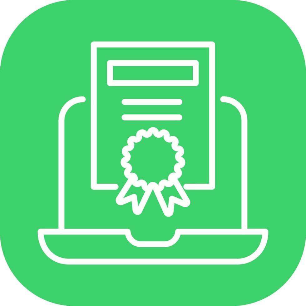 Online Certificate Vector Icon