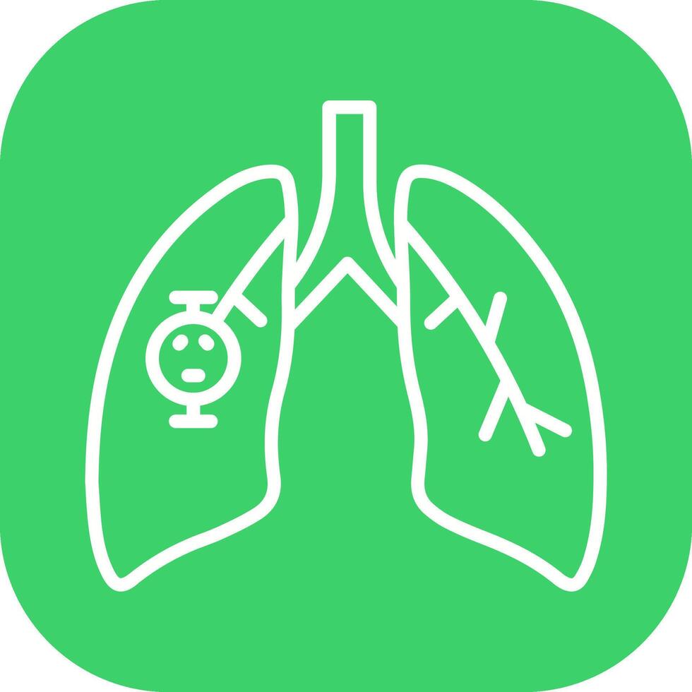 Lung Cancer Vector Icon