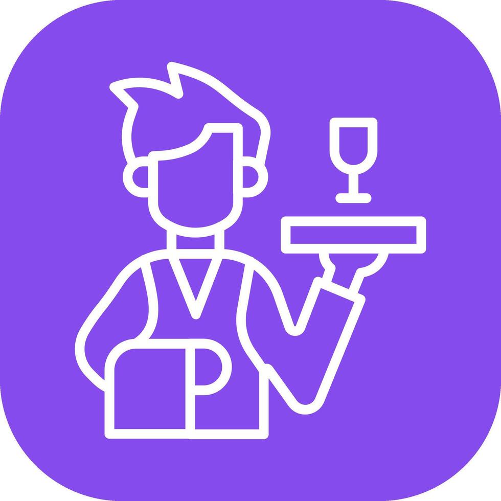 Waiter Vector Icon