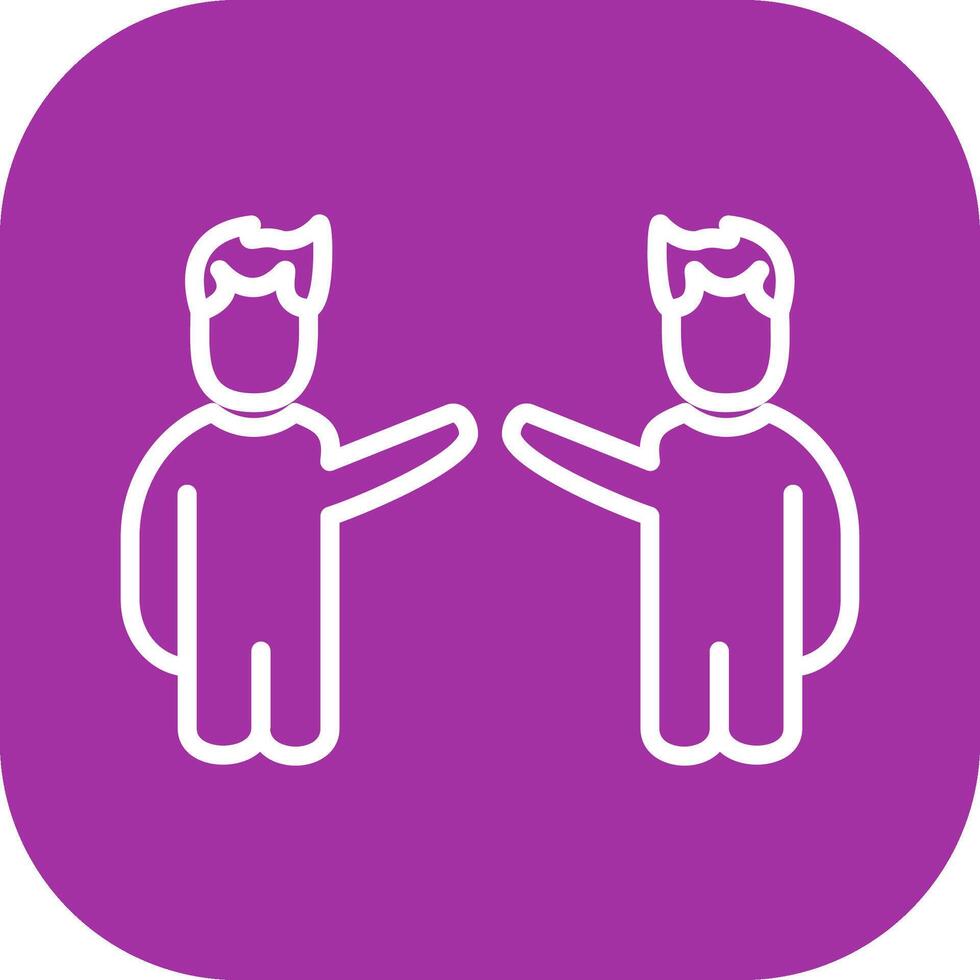 Waving to People I Vector Icon