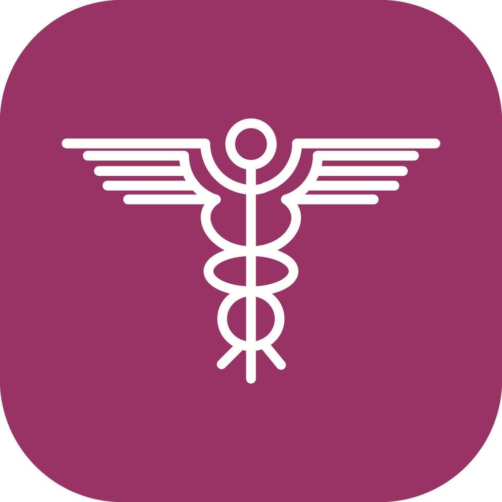 icono de vector de caduceo