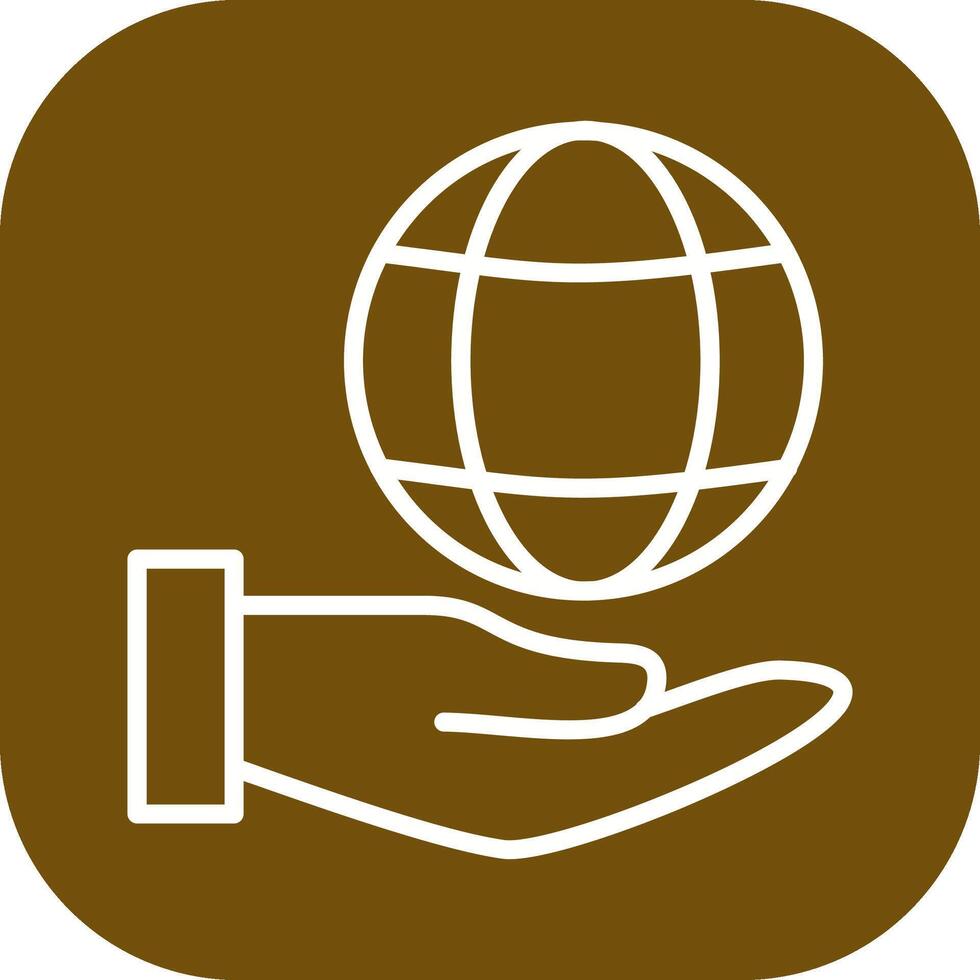 Global Hand Vector Icon