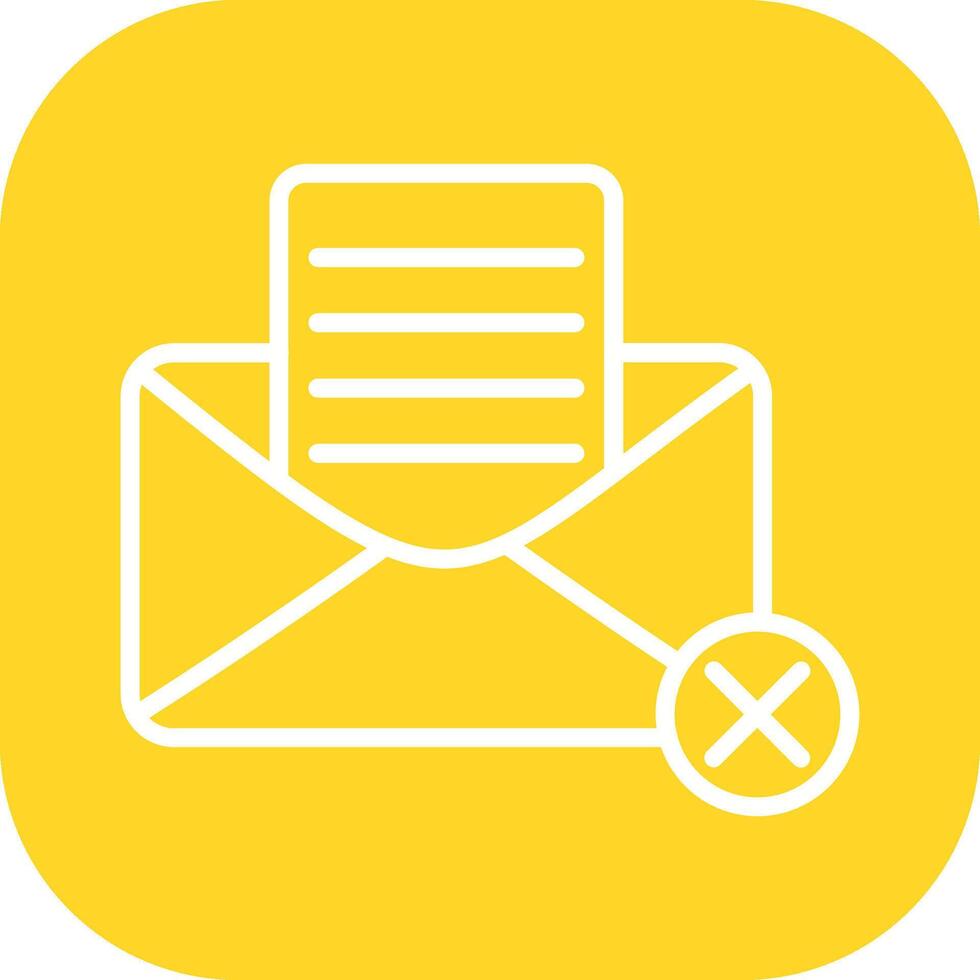 Rejection Of A Letter Vector Icon