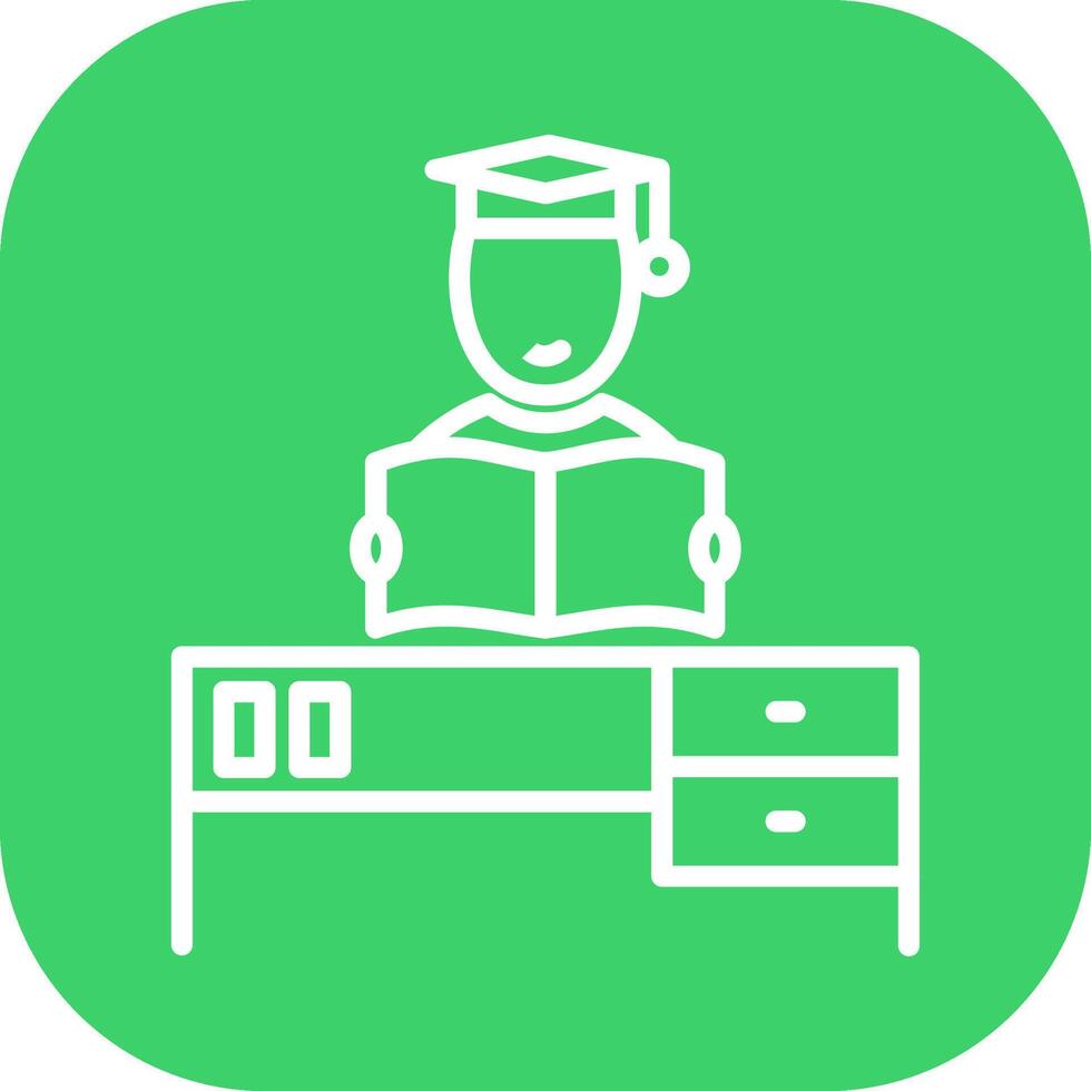 Studying on Desk II Vector Icon