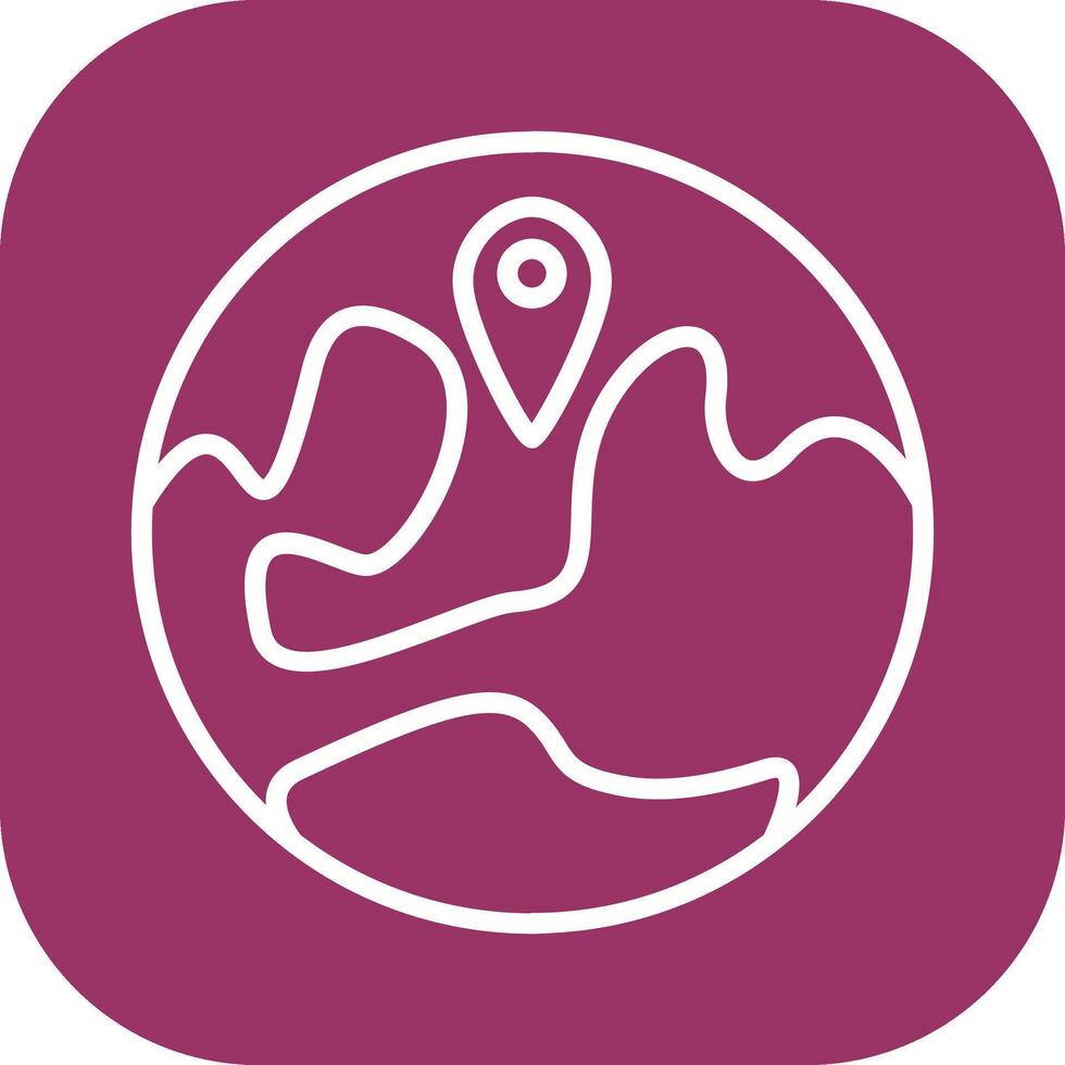 Locate on Earth Vector Icon