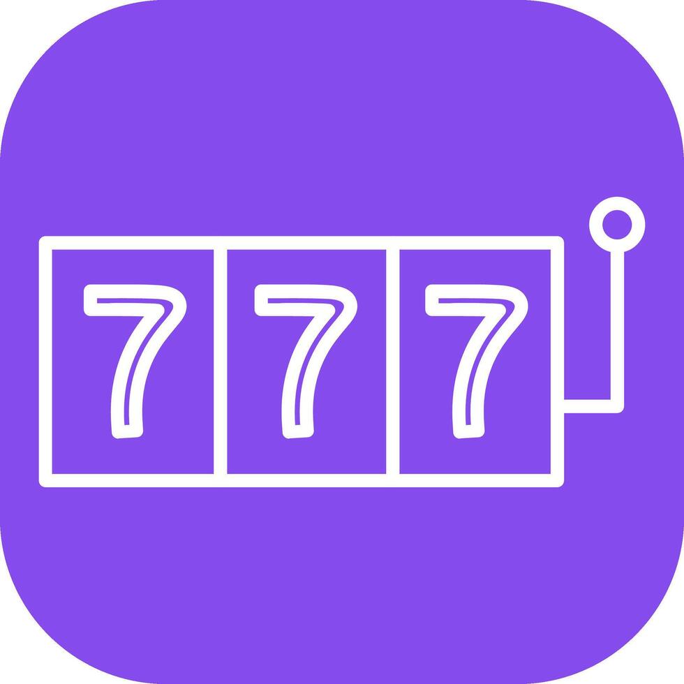Slot Machine with Sevens Vector Icon