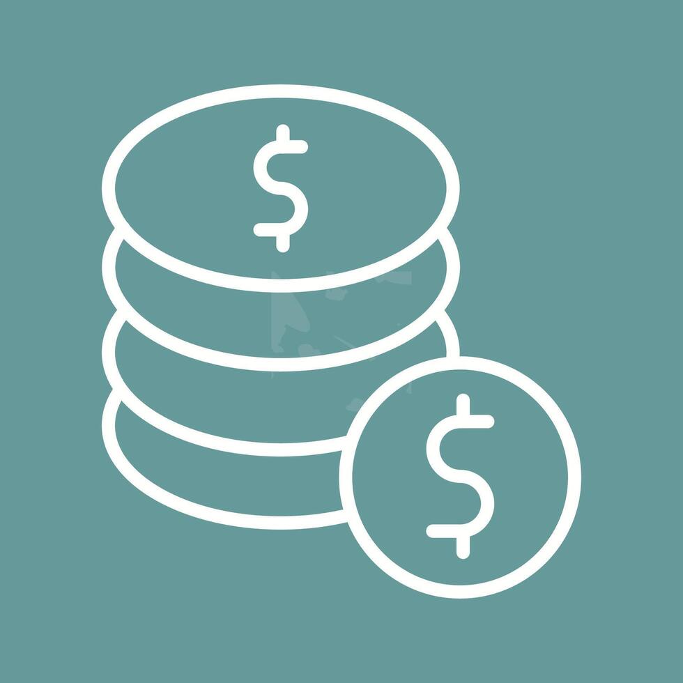 Dollar Coins Vector Icon