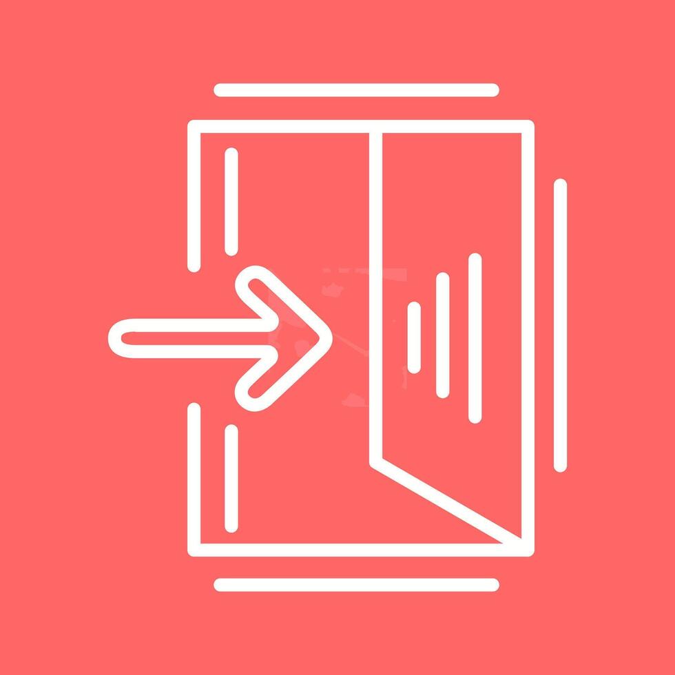 Exit Sign Vector Icon