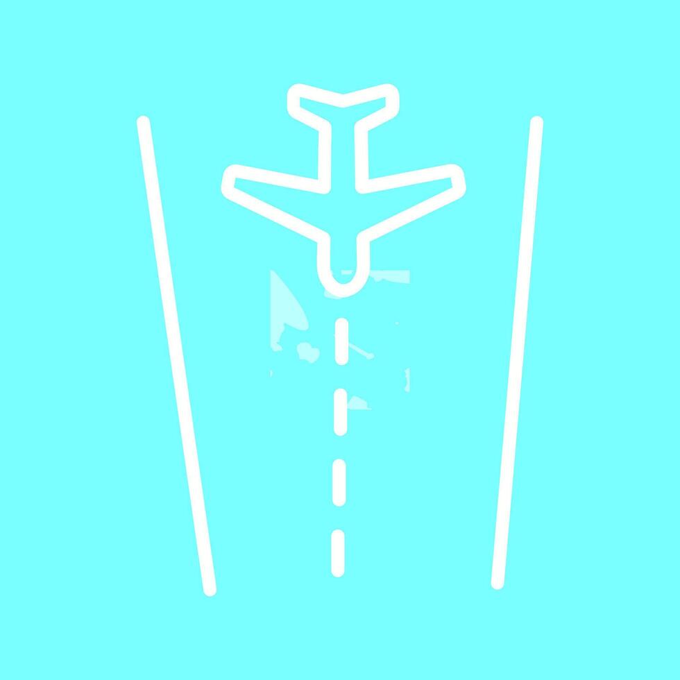 Plane on Runway Vector Icon