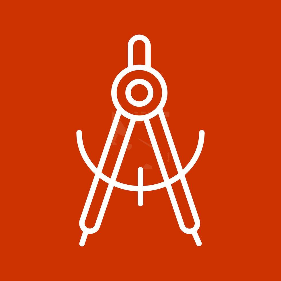 Geometrical Compass Vector Icon