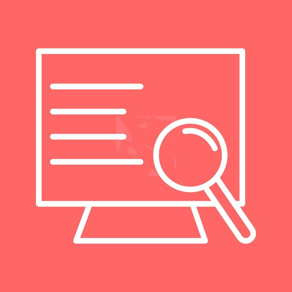 Computer Search Vector Icon