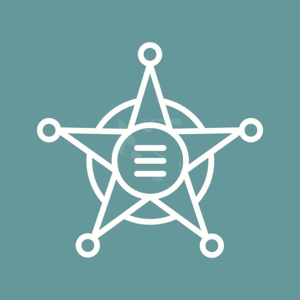 Sheriff Badge Vector Icon