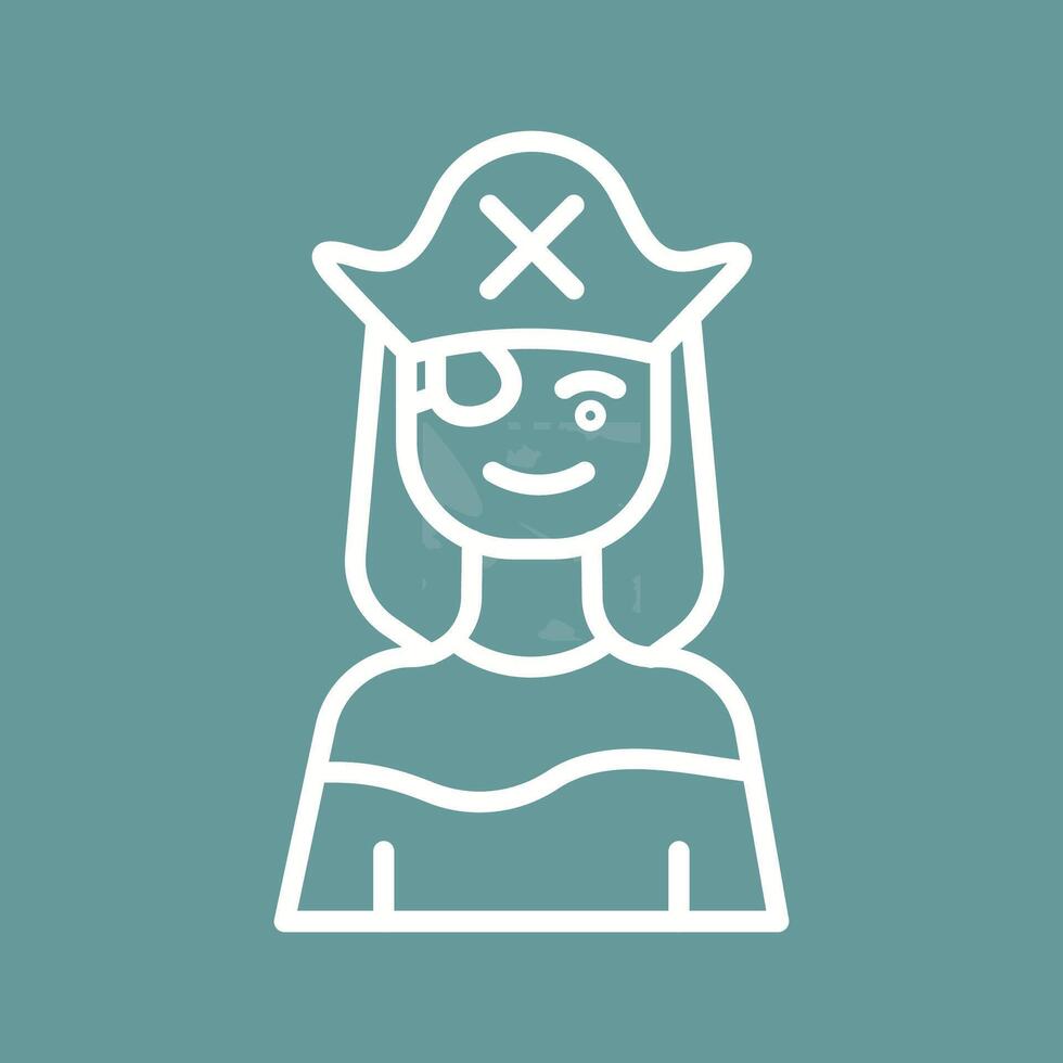 Female Pirate Vector Icon