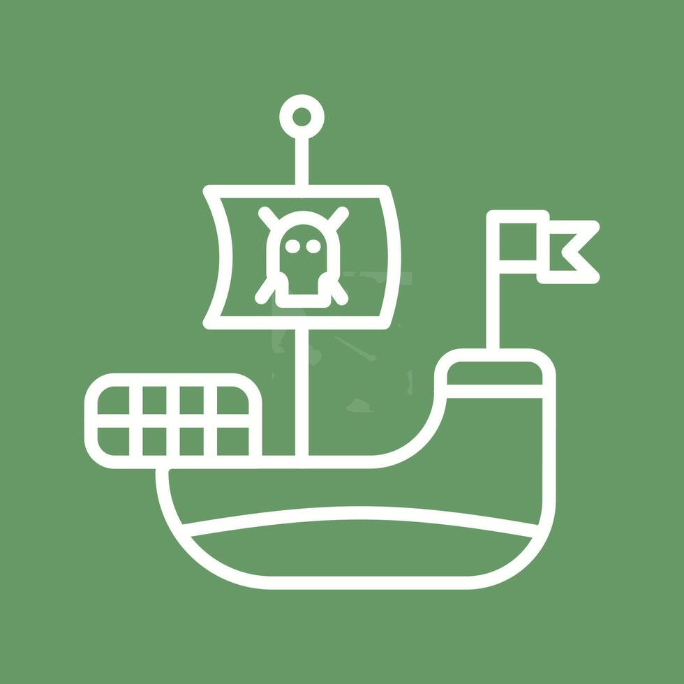 Pirate Ship Vector Icon