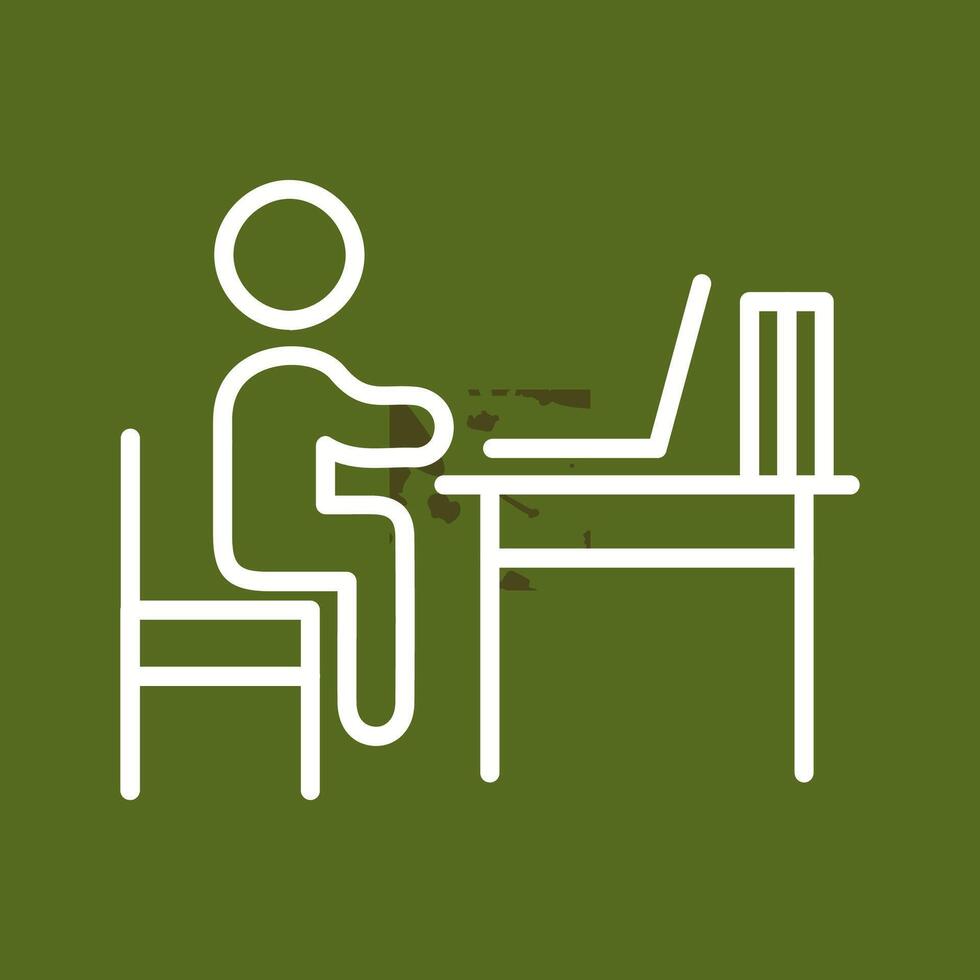 Studying Desk Vector Icon