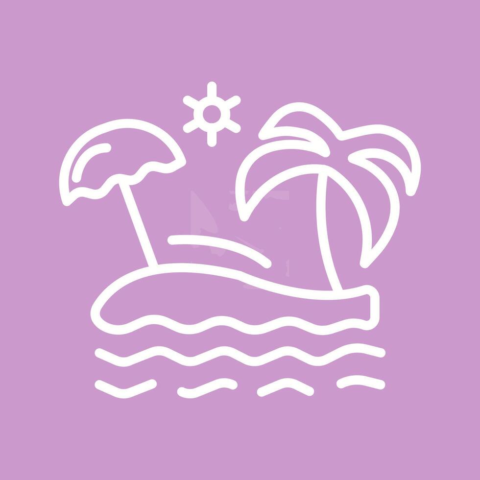 icono de vector de playa