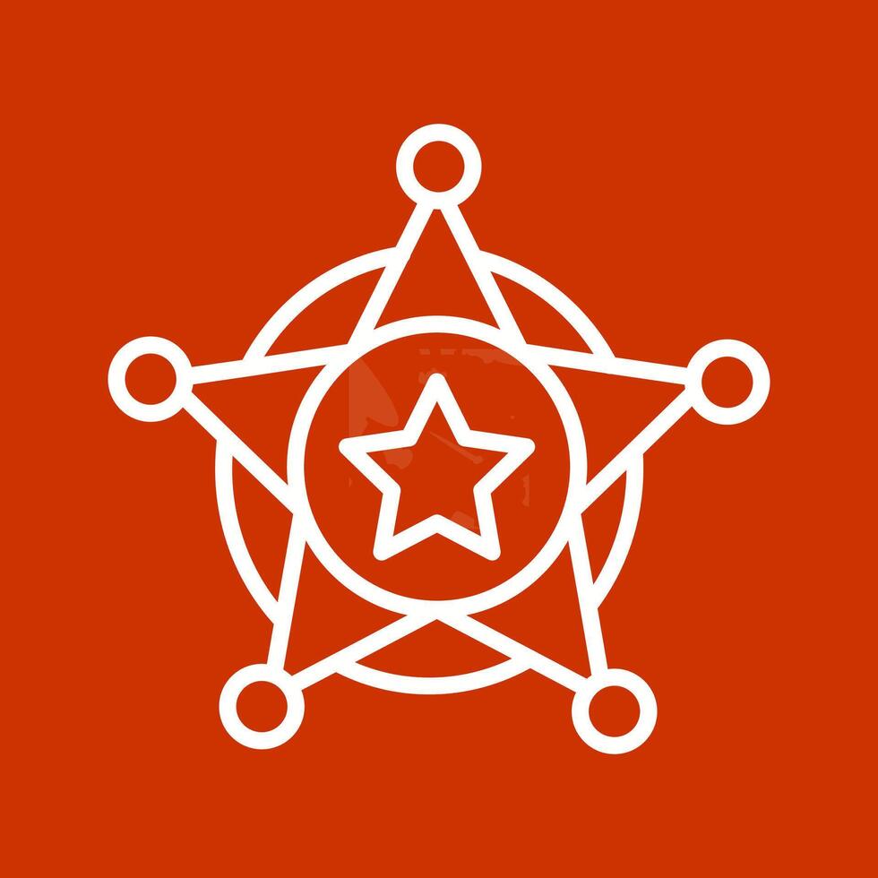 Sheriff Badge Vector Icon