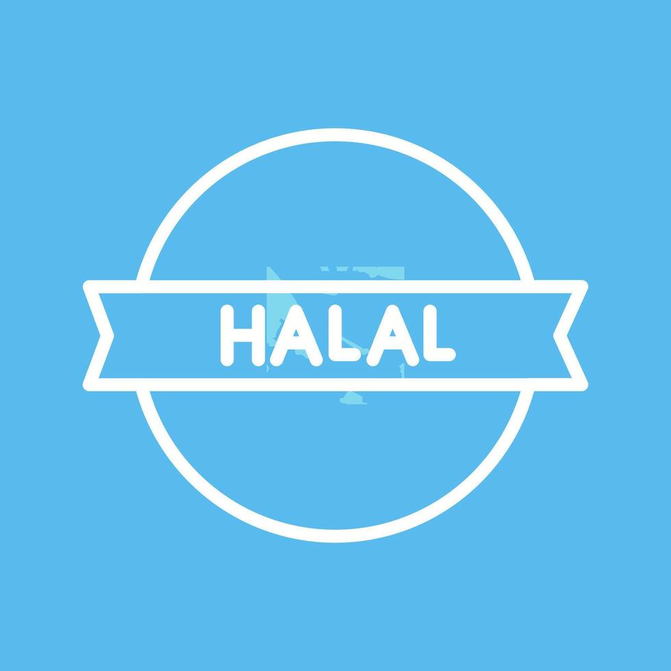 Halal Sticker Vector Icon