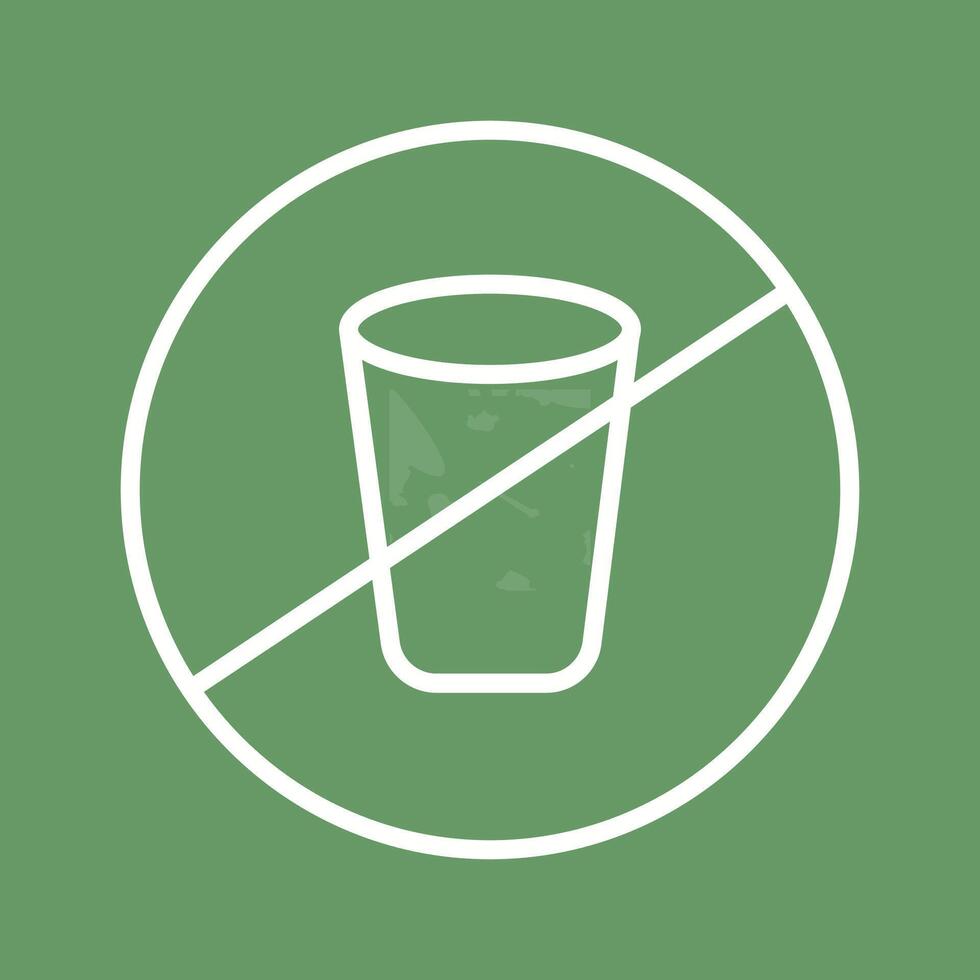 No Drinks Vector Icon