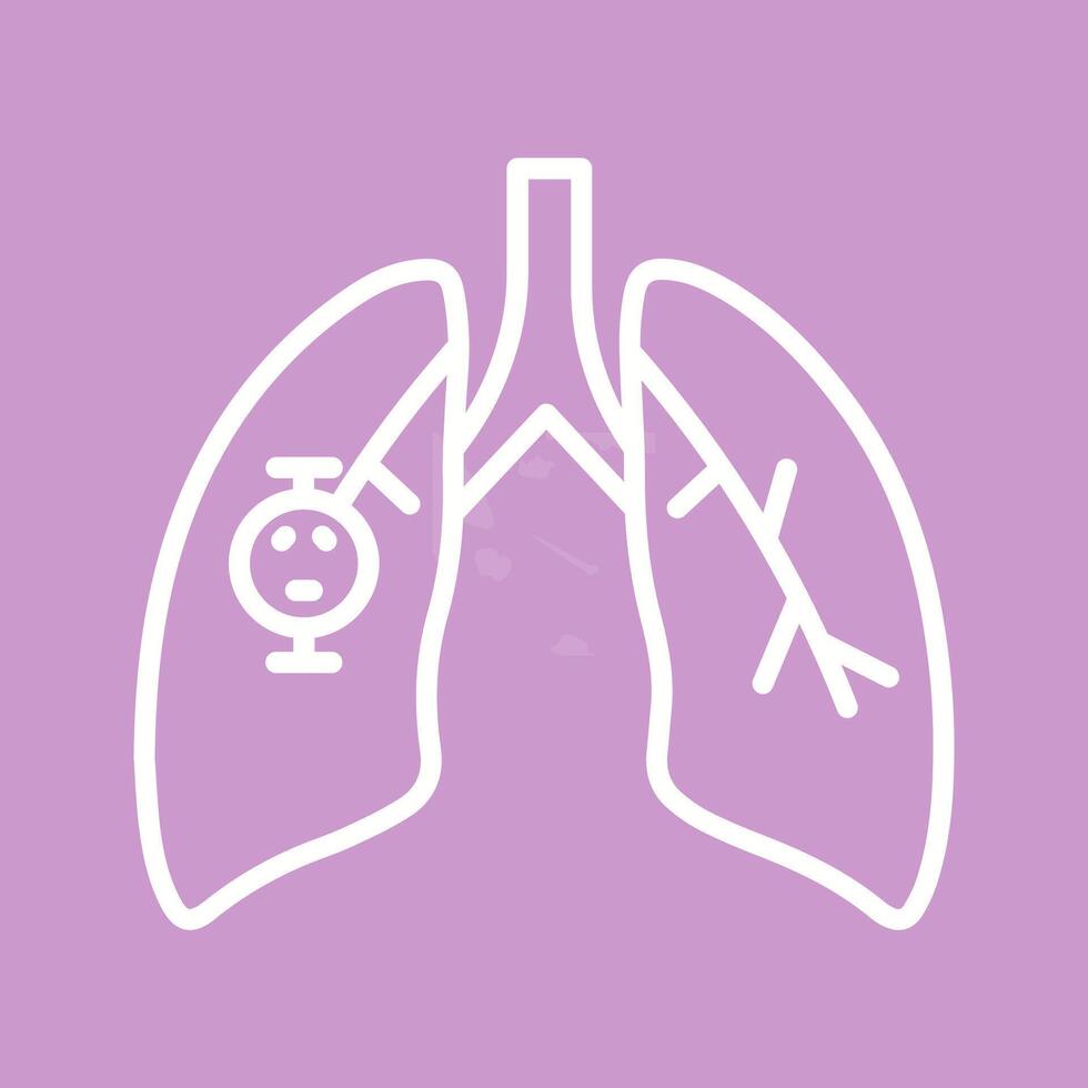 Lung Cancer Vector Icon