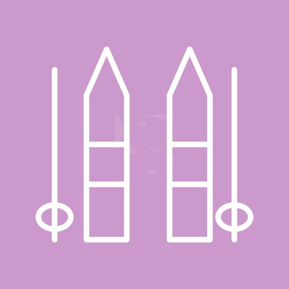 Ski Sticks Vector Icon