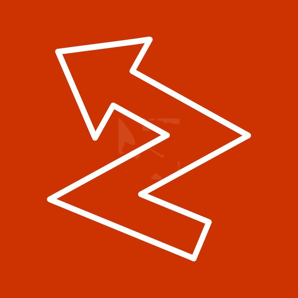 ZigZag Arrow Vector Icon